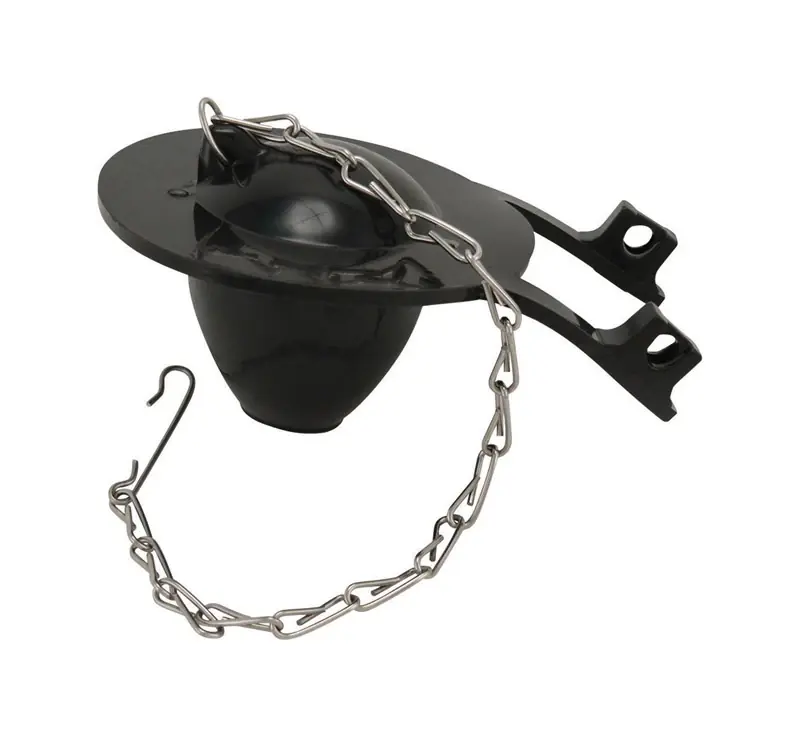 Pp835-80 Universal Toilet Flapper Flush Valve, Rubber, Black