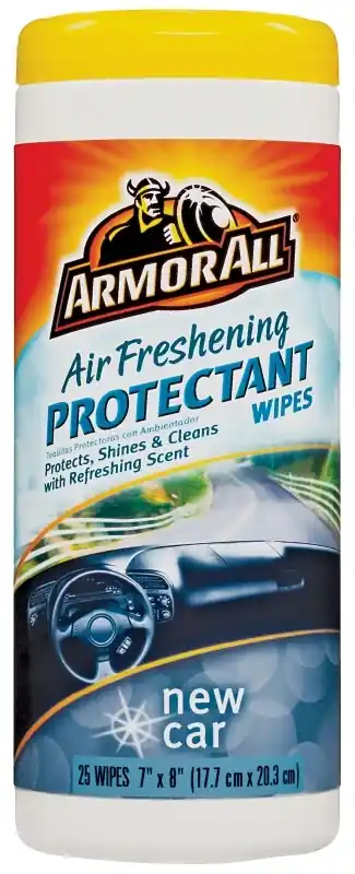 Plastic/rubber/vinyl Air Freshening Protectant Wipes New Car Scent 25 Ct