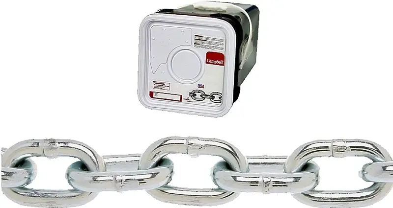 Blue-krome Proof Coil Chain, 1/4 In. X 100 Ft.