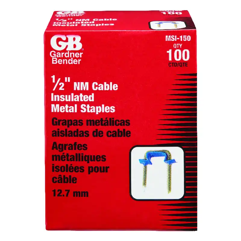 1/2 In. W Metal Insulated Cable Staple 100 Pk