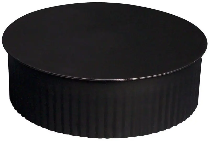 Imperial 8 In. D Steel Crimped Stove Pipe Cap