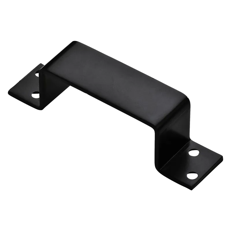 1.5 In. L Gloss Black Hot Rolled Steel Closed Bar Holder 1 Pk