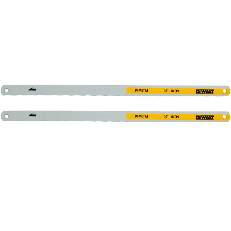10 In. High Carbon Steel Hacksaw Blades 18 Tpi 2 Pk