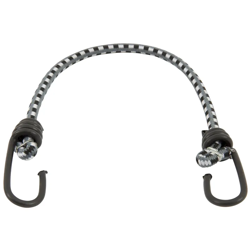 Black/white Bungee Cord 18 In. L X 0.315 In. 1 Pk