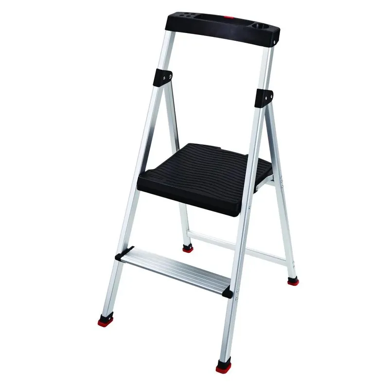 Cosco 39.37 In. H X 18.5 In. W X 23.62 In. D 225 Lb. Capacity 2 Step Aluminum Folding Step Stool