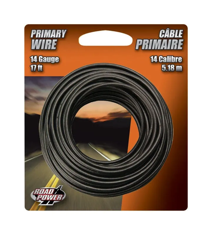 14-1-11 17 Foot Black 14 Gauge Primary Wire