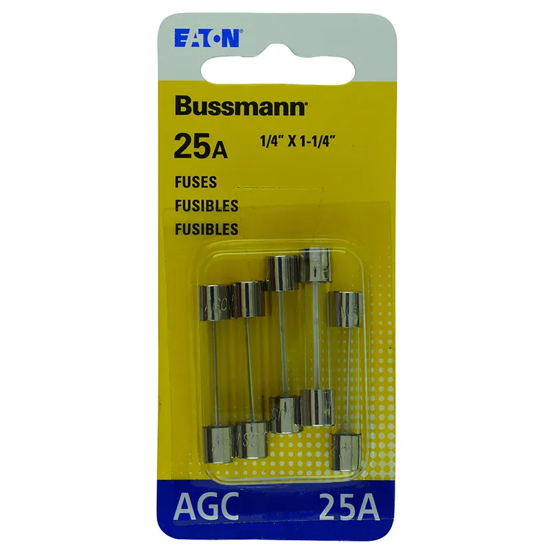 25 Amps Agc Clear Glass Tube Fuse 5 Pk