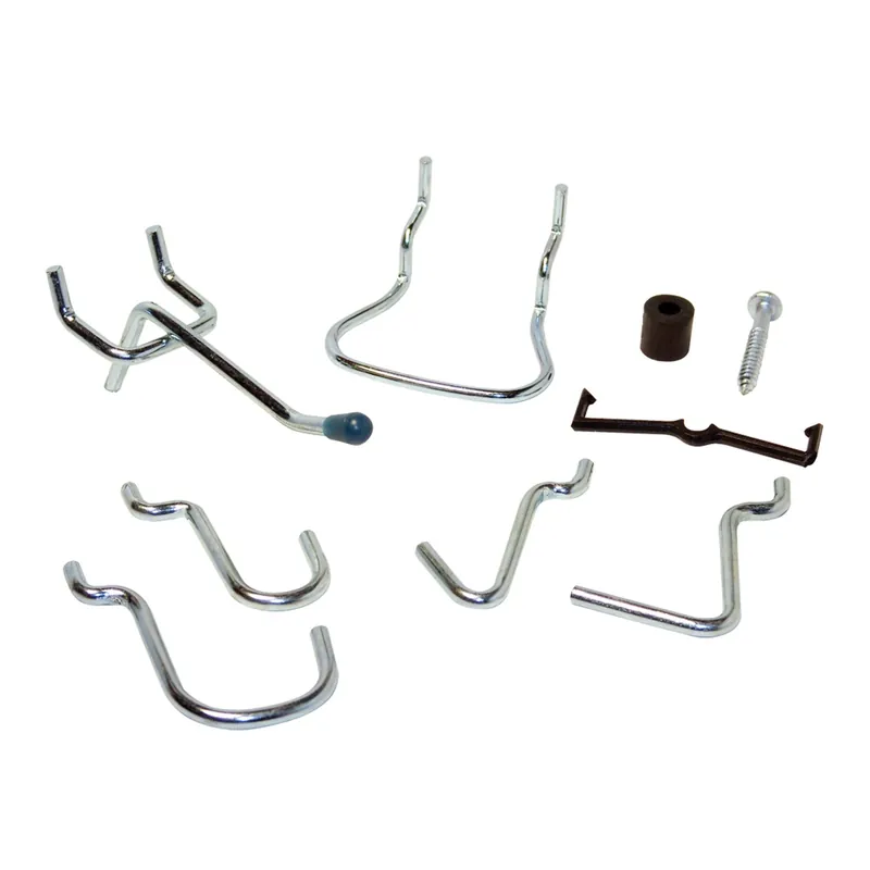 Silver Steel Peg Hooks 32 Pk