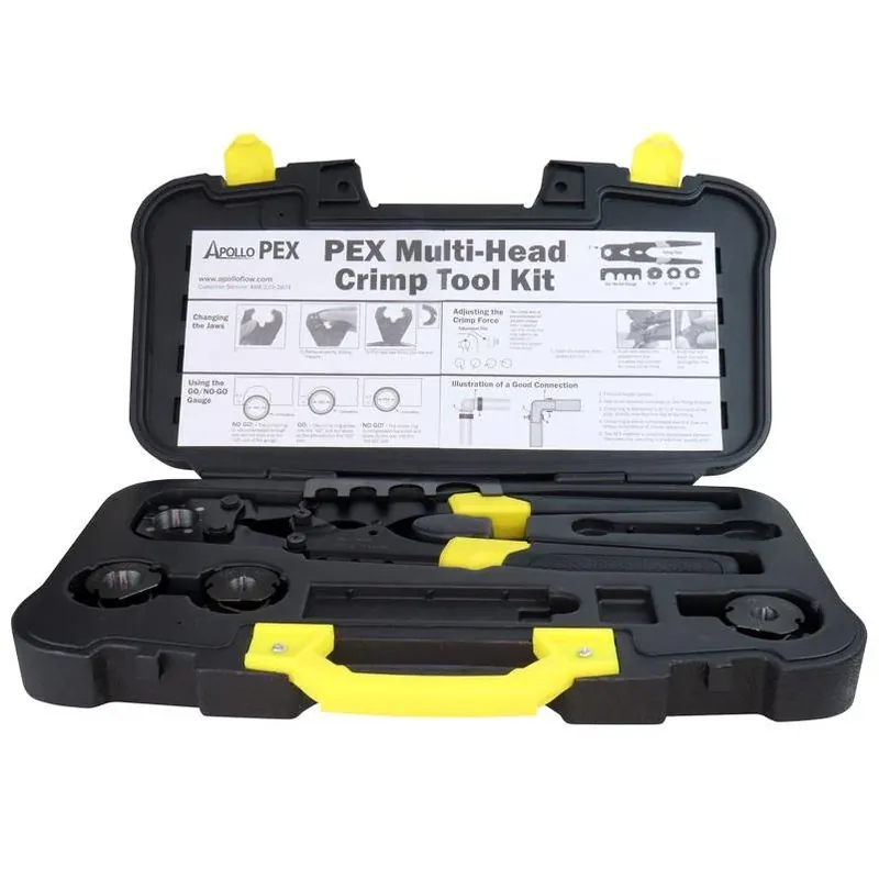 Multi‑head Pex Crimping Kit – 3/8" To 1" Rings With Carry Case
