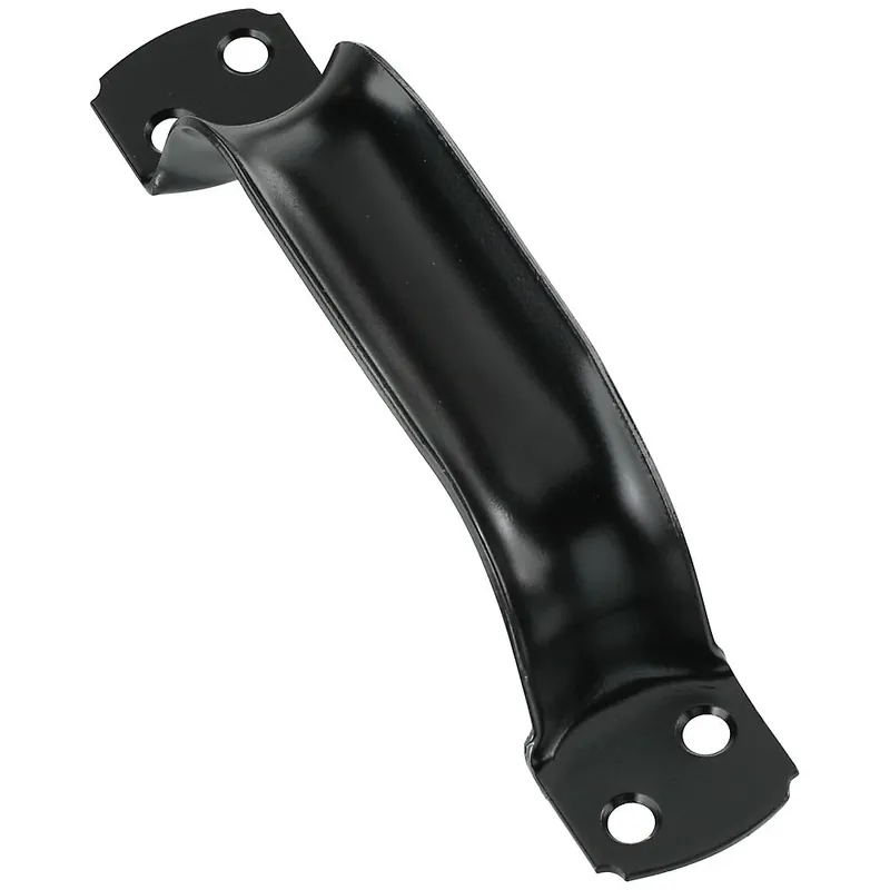 Door Pull, Extra Heavy, Black, 6-3/4 In.