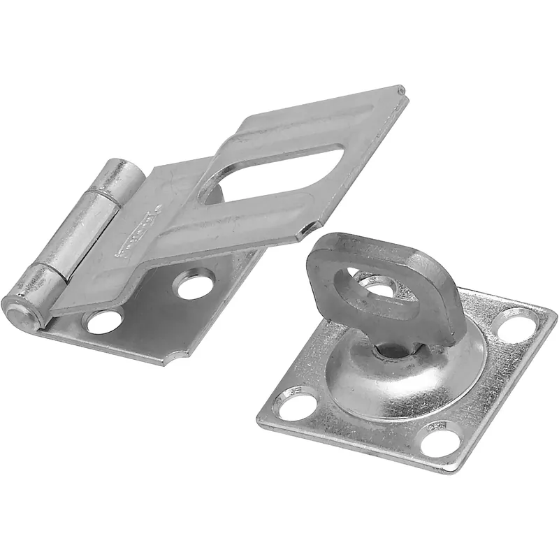 Zinc-plated Aluminum/steel 3-1/4 In. L Swivel Staple Safety Hasp 1 Pk