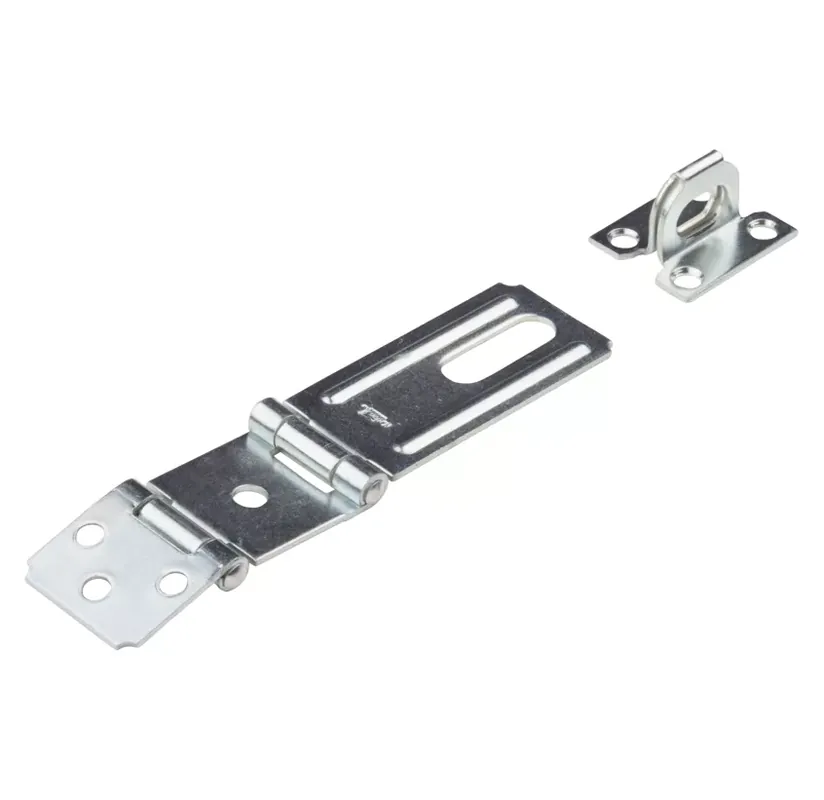 Zinc-plated Aluminum/steel 3-1/4 In. L Double Hinge Safety Hasp 1 Pk