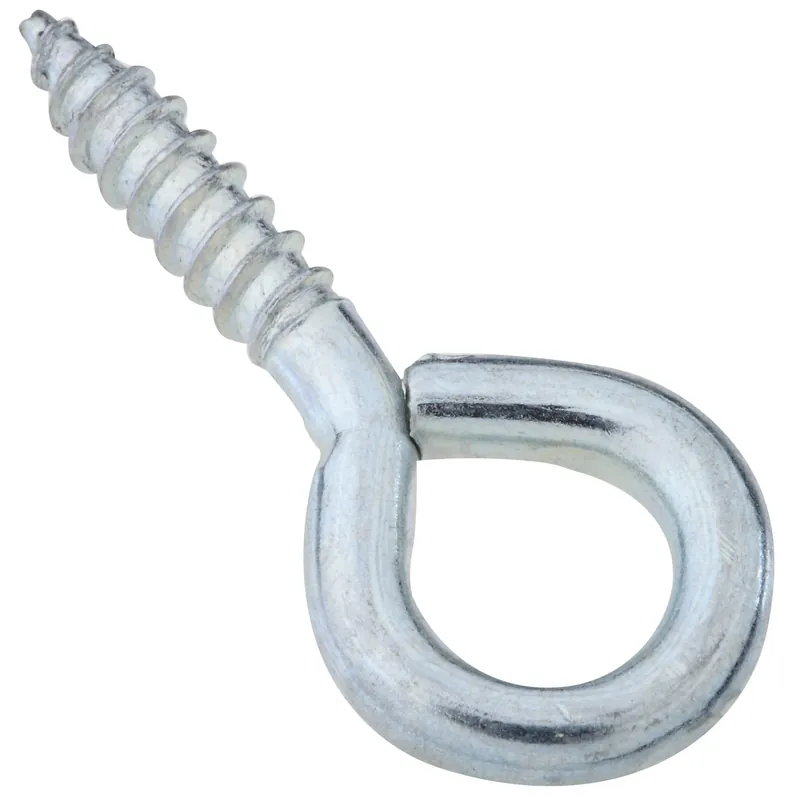 0.16 In. D X 1-17/32 In. L Zinc-plated Steel Screw Eye 30 Lb. Cap. 5 Pk