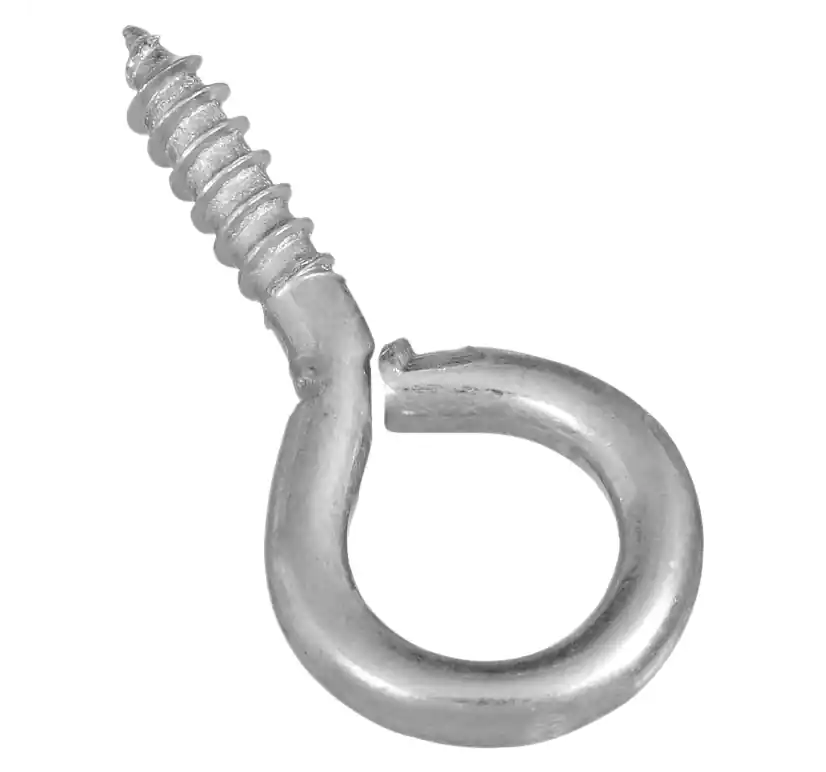 0.14 In. D X 1-3/8 In. L Zinc-plated Steel Screw Eye 25 Lb. Cap. 8 Pk
