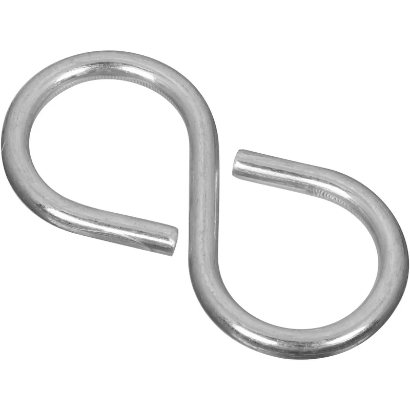 Zinc-plated Silver Steel 2-1/8 In. L Closed S-hook 15 Lb 3 Pk