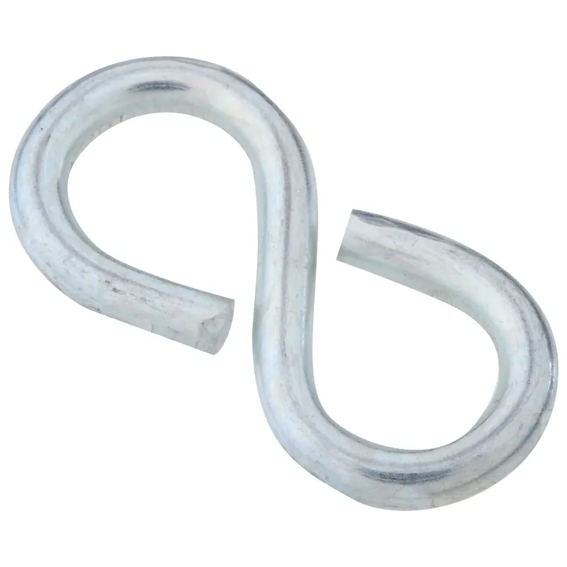 Zinc-plated Silver Steel 1-1/4 In. L Closed S-hook 1 Pk