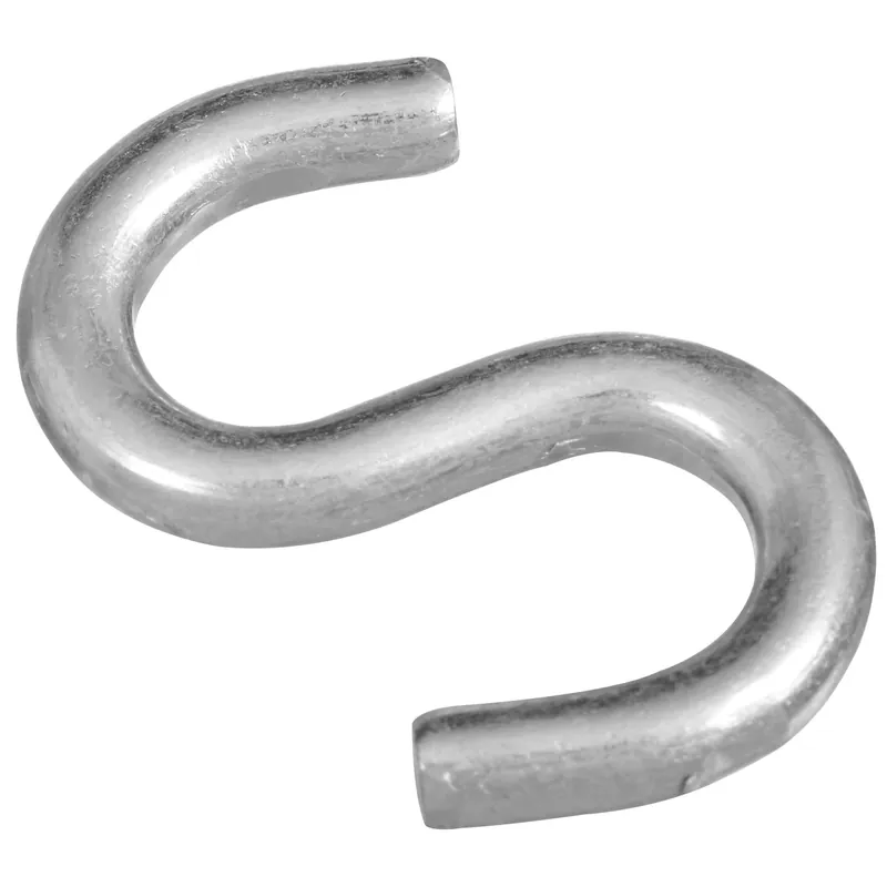 Zinc-plated Silver Steel 2 In. L Open S-hook 125 Lb 2 Pk