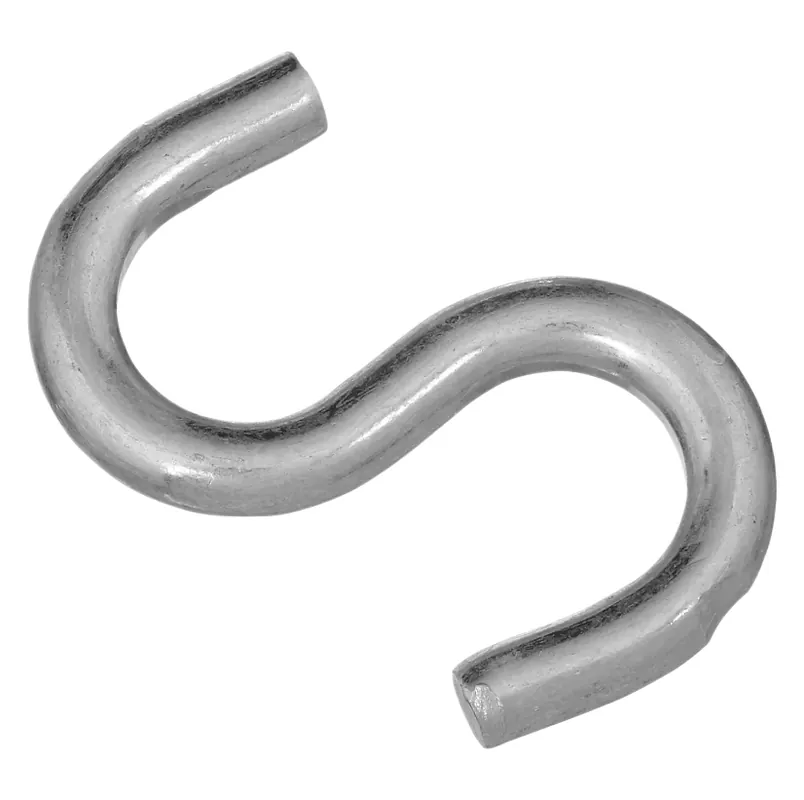 Small Zinc-plated Silver Steel 2-1/2 In. L Open S-hook 140 Lb 1 Pk