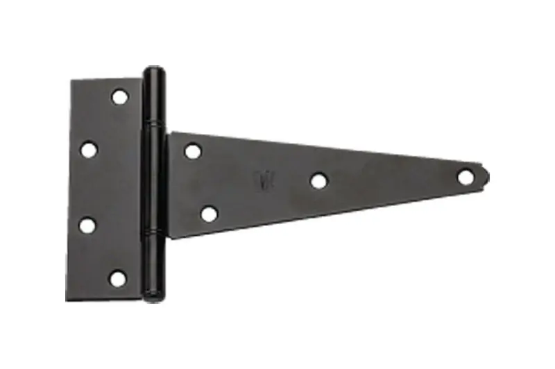 8 In. L Black Extra Heavy Duty T-hinge 2 Pk