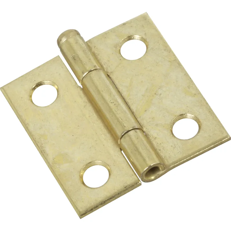 1-1/2 In. L Brass-plated Door Hinge 2 Pk