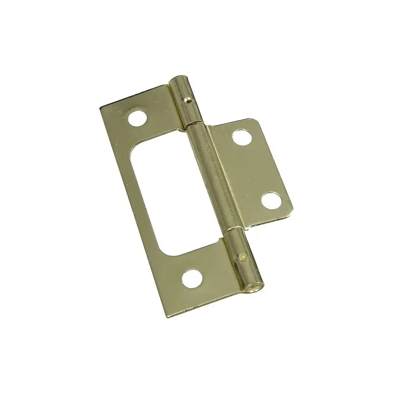 3 In. L Brass-plated Surface-mounted Hinge 2 Pk