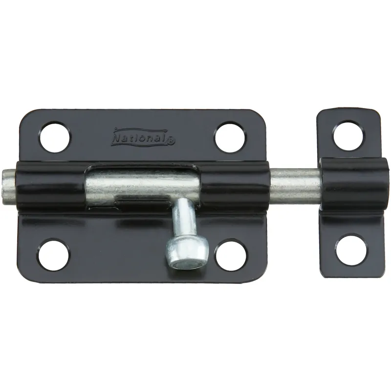 3 In. L Black Steel Barrel Bolt 1 Pk