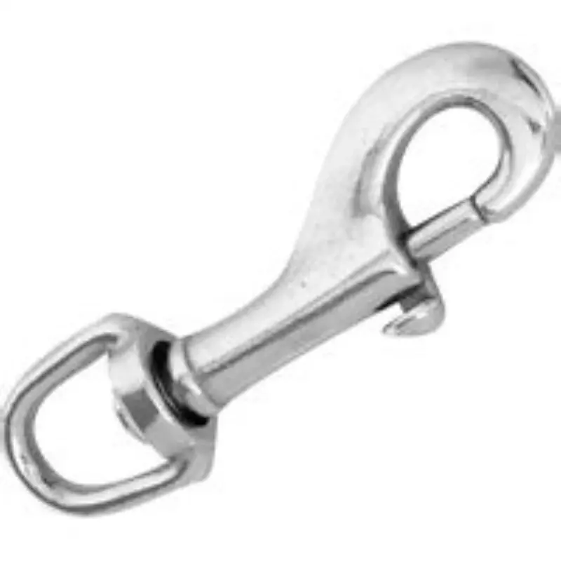 Die Cast Zinc With Nickel Finish Swivel Round Eye Bolt Snap, 1/2 In.
