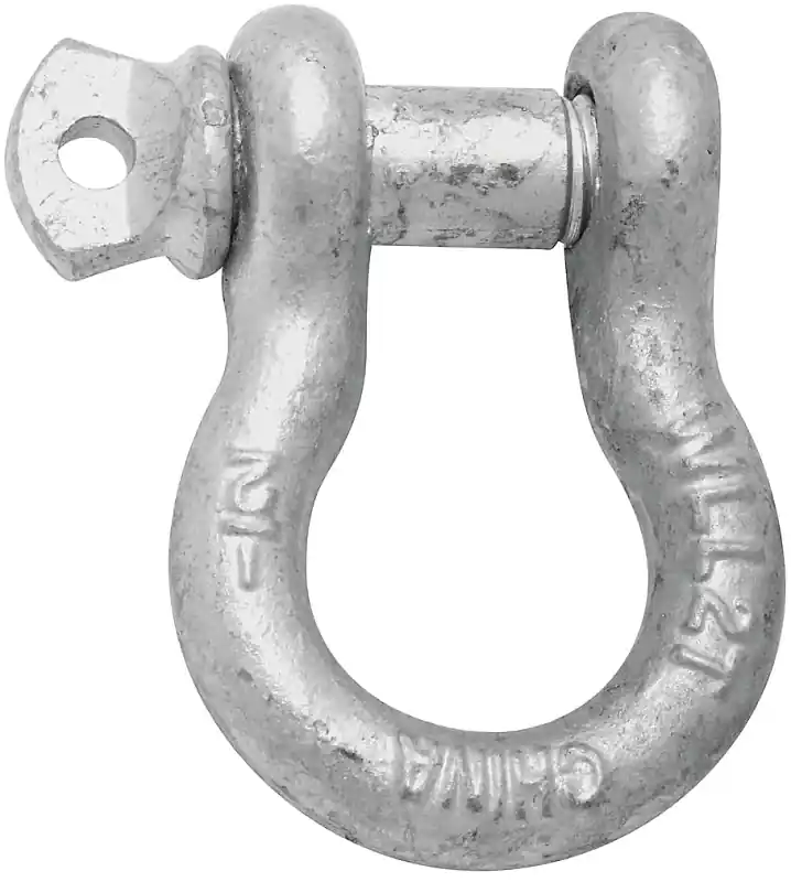Galvanized Anchor Shackle With Screw Pin, 1/2 In.