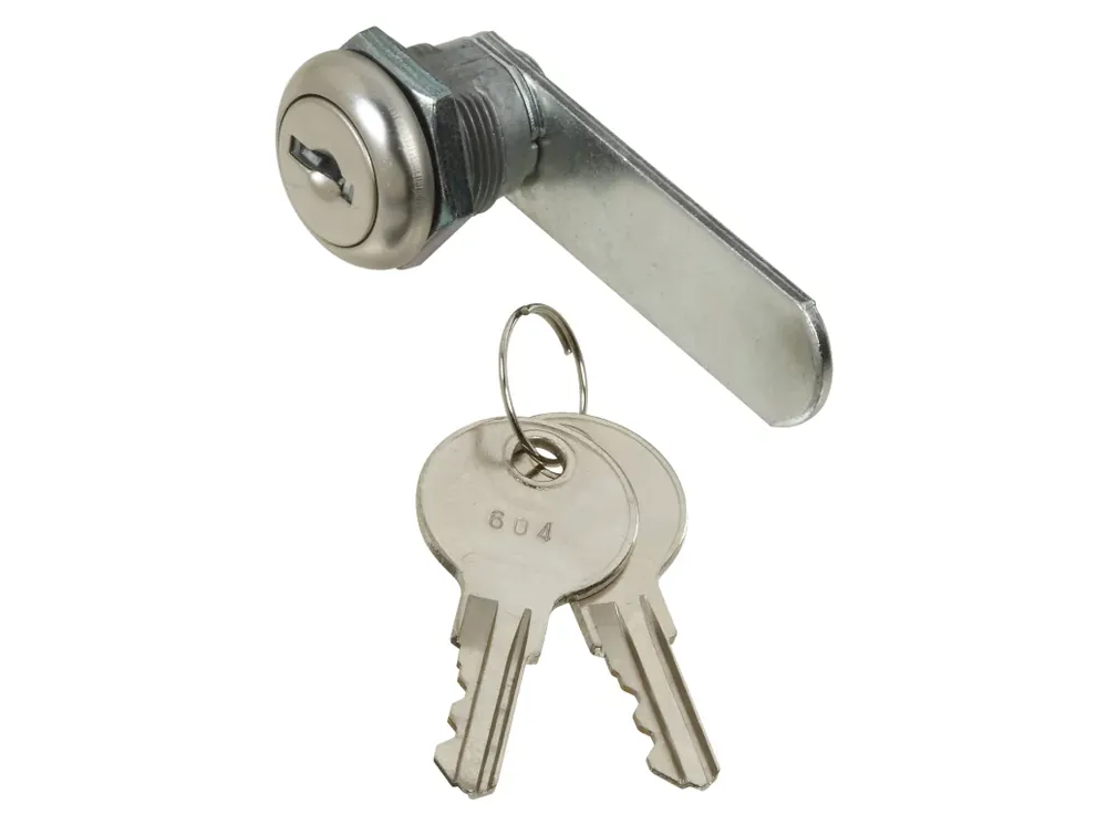 Door & Drawer Lock, Chrome, 1/4 In.