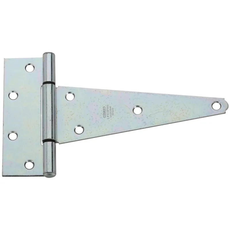 8 In. L Zinc-plated Extra Heavy Duty T-hinge 1 Pk