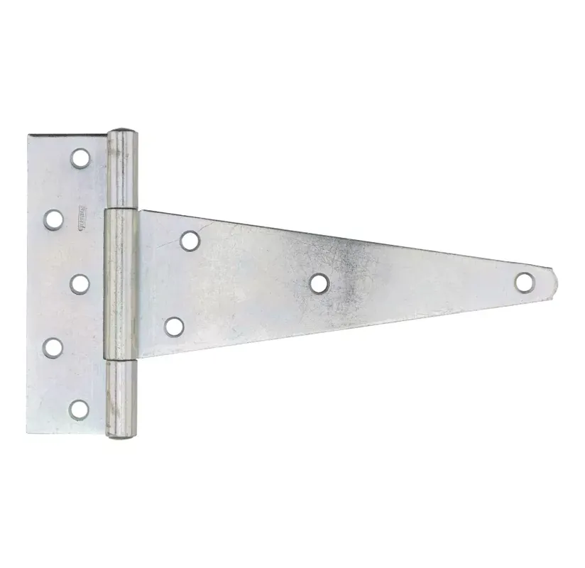10 In. L Zinc-plated Extra Heavy Duty T-hinge 1 Pk