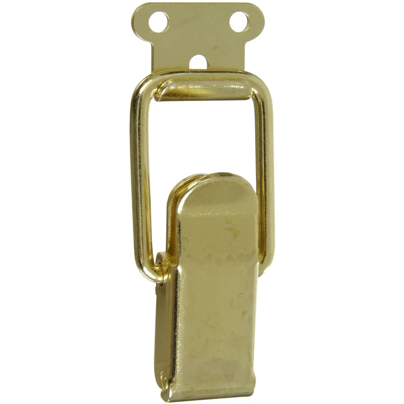 Brass-plated Steel Drawer Catch 0.99 Inch In. 2.46 In. 2 Pk