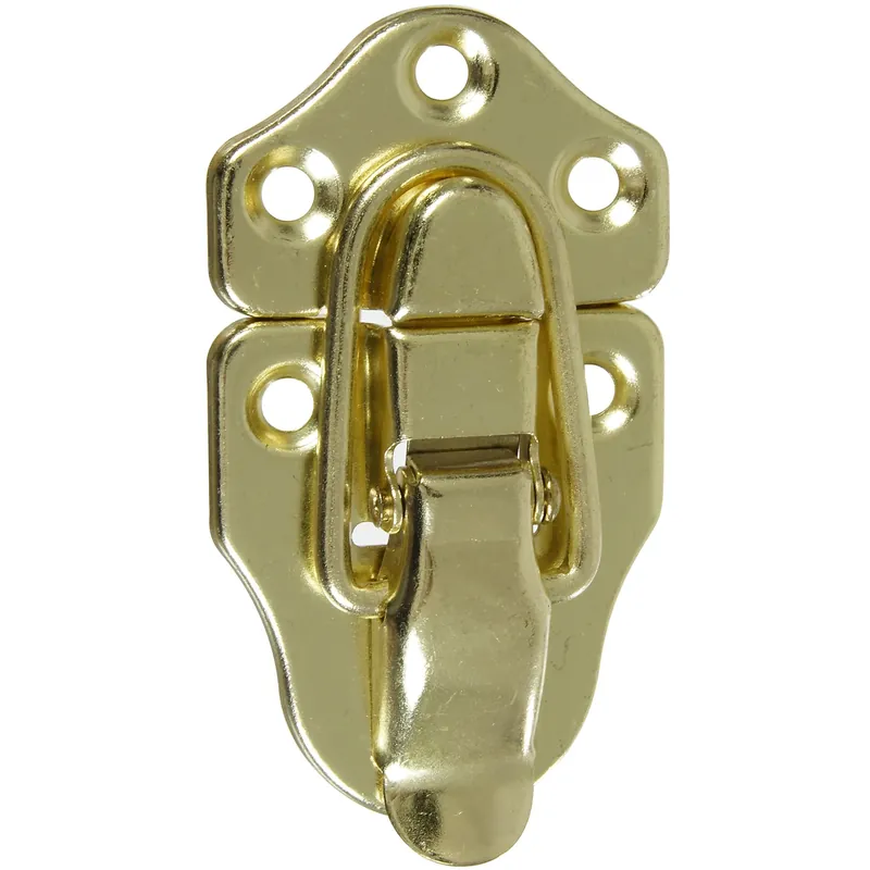 Brass-plated Steel Draw Catch 1.76 In. 3.64 In. 2 Pk