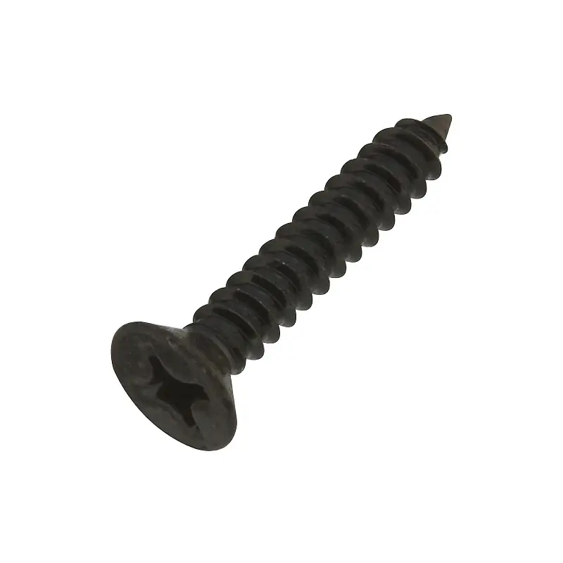 No. 12 X 1-1/4 In. L Phillips Black Coarse Wood Screws 18 Pk