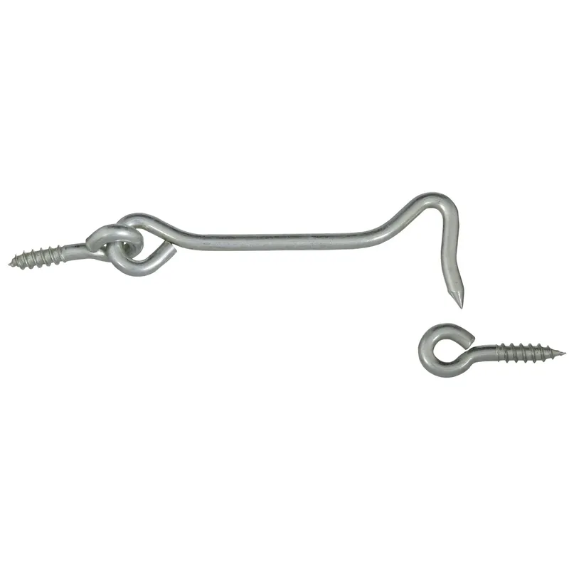 Large Zinc-plated Silver Steel 4 In. L Hook And Eye 1 Pk
