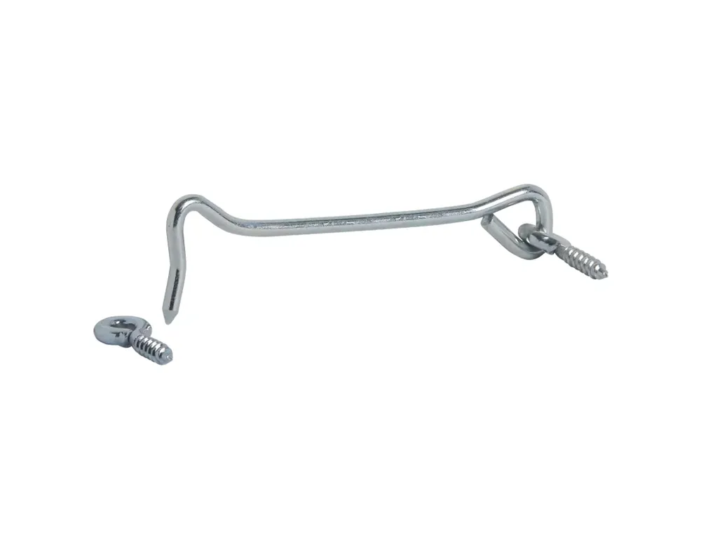 Large Zinc-plated Silver Steel 6 In. L Hook And Eye 1 Pk