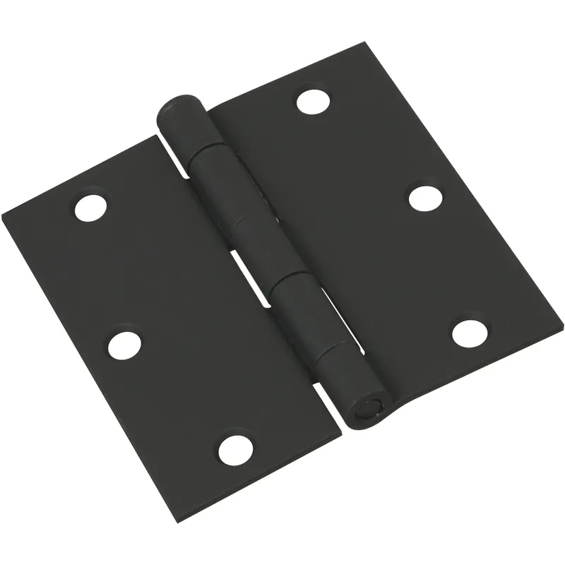3-1/2 In. L Black Door Hinge 1 Pk