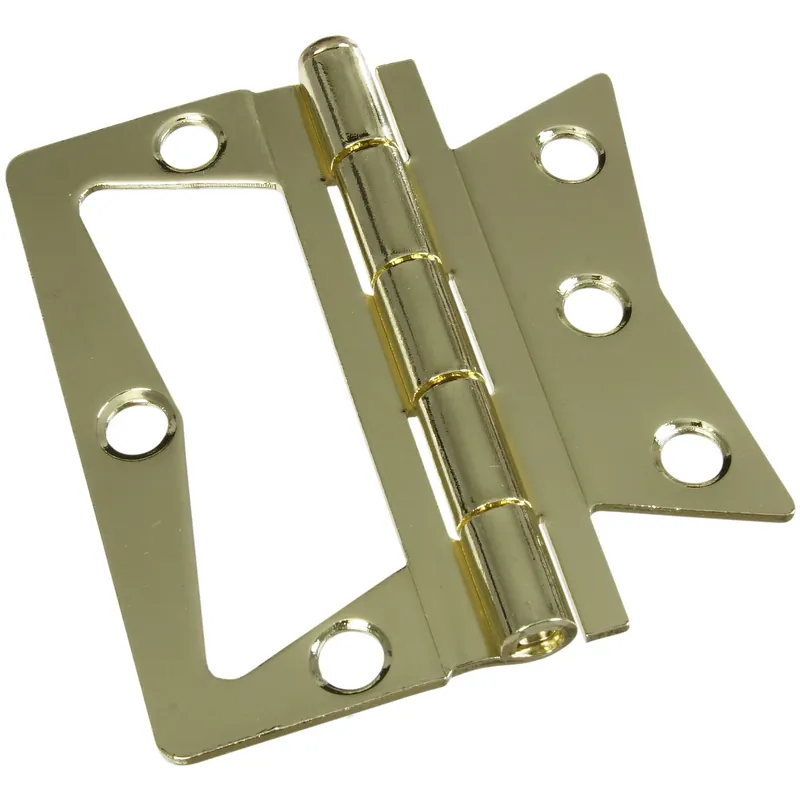 3-1/2 In. L Brass-plated Surface-mounted Hinge 2 Pk