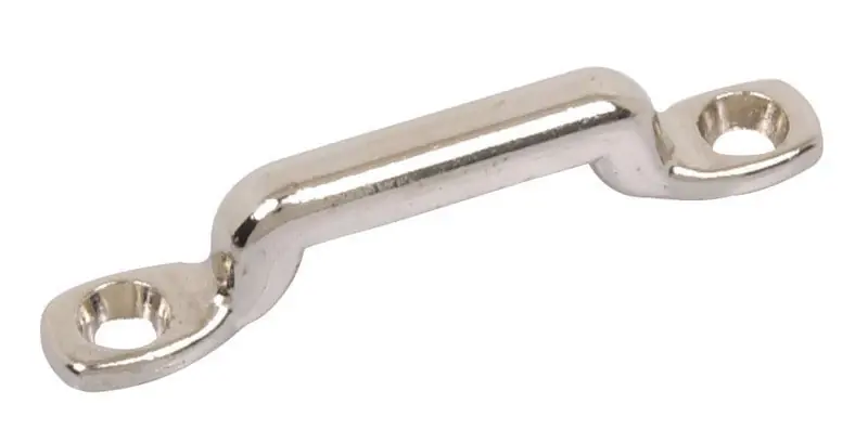 Nickel-plated Low Carbon Steel Strap Loop 2 - 5/8 In. L