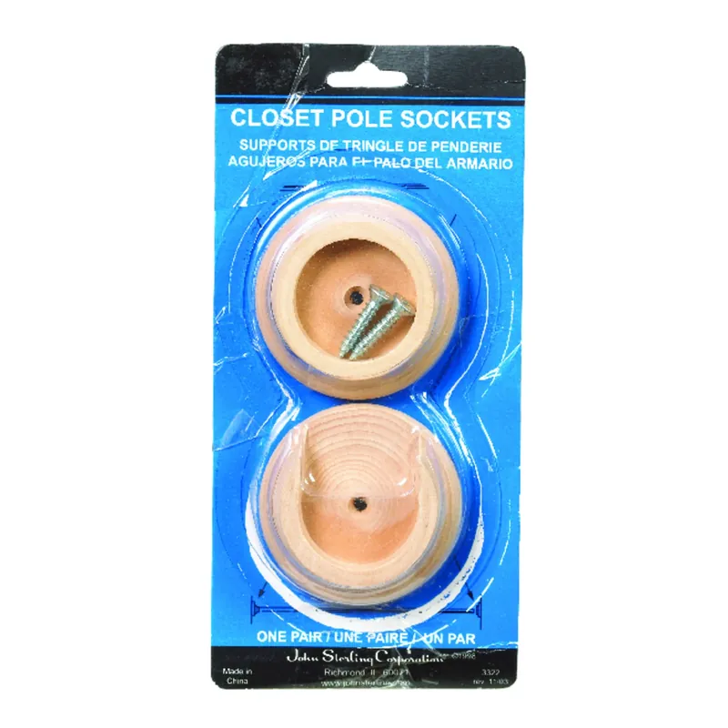 Pro 1-3/8 In. L X 1-3/8 In. D Oak Wood Rod Socket - 2 Pack