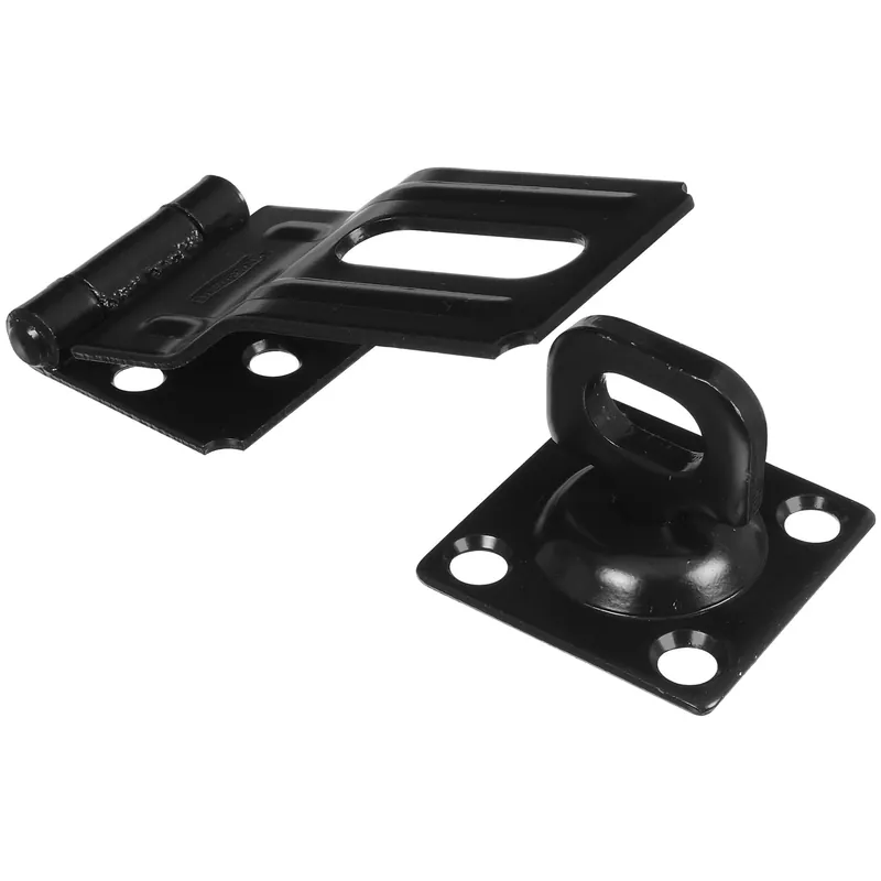Black Steel 3-1/4 In. L Swivel Staple Safety Hasp 1 Pk