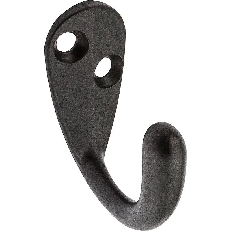 1.47 In. L Oil Rubbed Bronze Brown Zinc Clothes Hook 35 Lb. Cap. 1 Pk