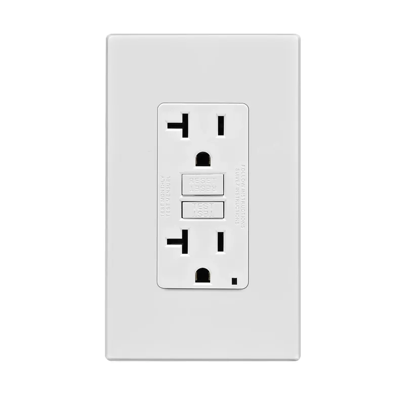 20 Amps 125 V White Gfci Outlet 5-20r 1 Pk