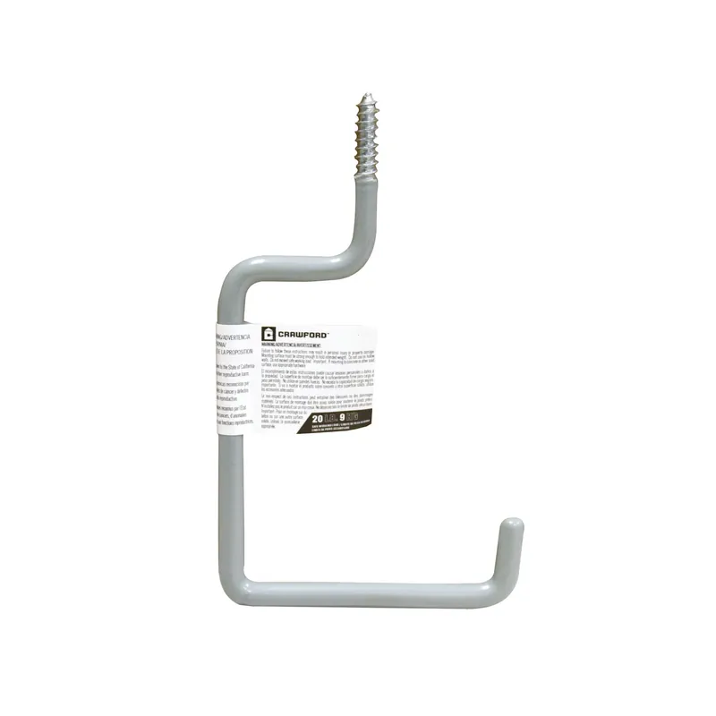 7 In. L Vinyl Coated Gray Steel Large Storage Hook 20 Lb. Cap. 1 Pk