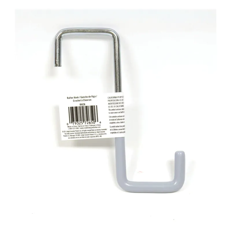 5.75 In. L Vinyl Coated Gray Steel Large Rafter Hook 20 Lb. Cap. 1 Pk