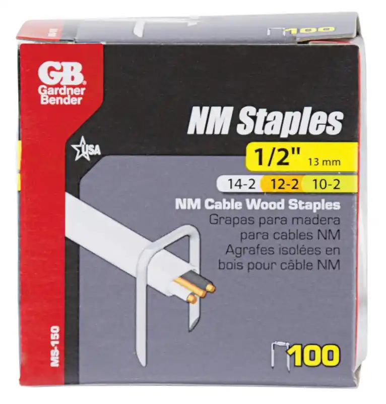 1/2 In. W Metal Cable Staple 100 Pk