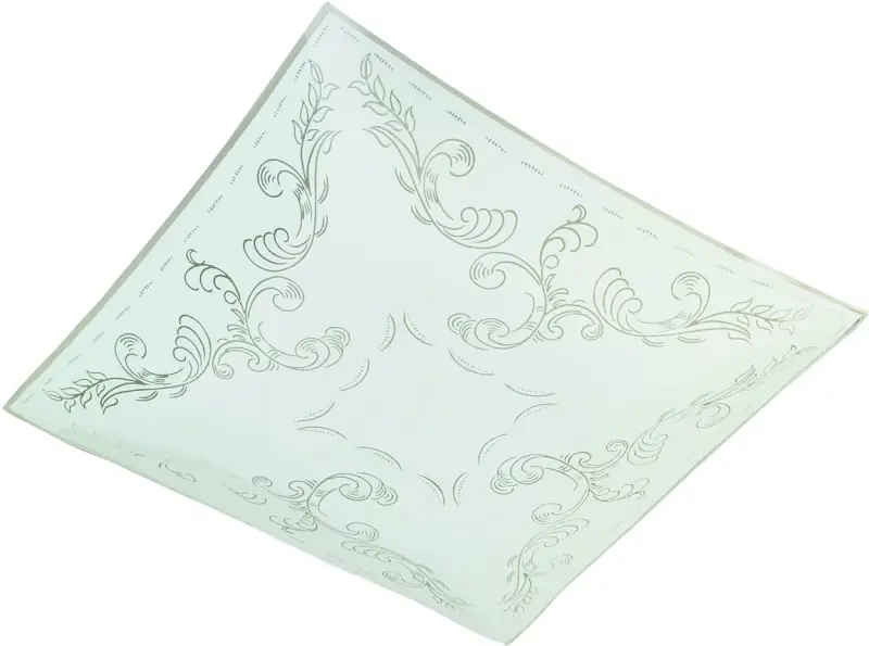 Square White Glass Fan/fixture Shade 1 Pk