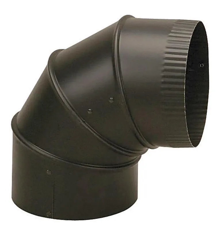 Imperial 8 In. D X 8 In. D Adjustable 90 Deg Galvanized Steel Stove Pipe Elbow
