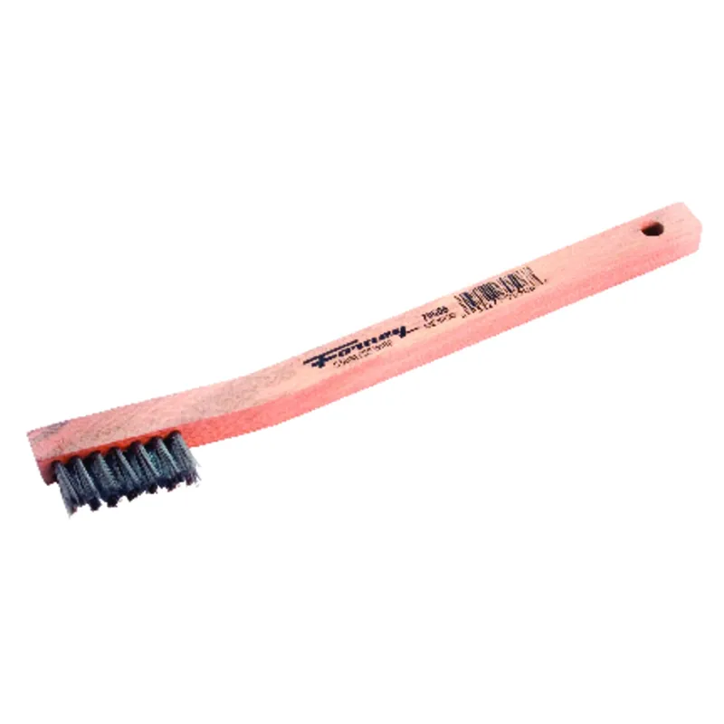 Stainless Steel Scratch Brush With 7.75-in. Wood Handle