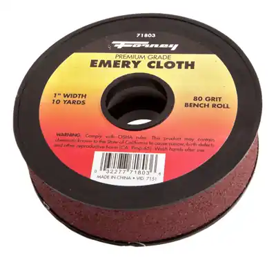 360 In. L X 1 In. W 80 Grit Emery Sandpaper 1 Pk